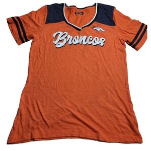 NFL Team Apparel Denver Broncos Women's XL Short Sleeve Shirt‎